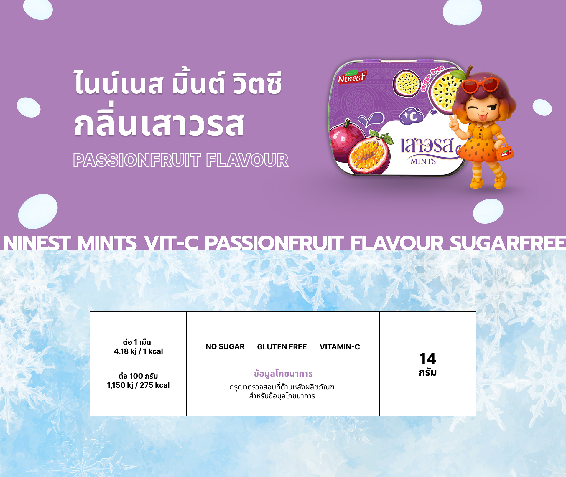 ไนน์เนส มิ้นต์ วิตซี กลิ่นเสาวรส